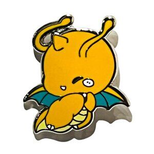 Pokemon Inspired Dragonite Cute Chibi Fan Made Enamel Pin Lapel Pin